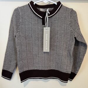 One Child Knit Collar Sweater Kids Size 4T NWT